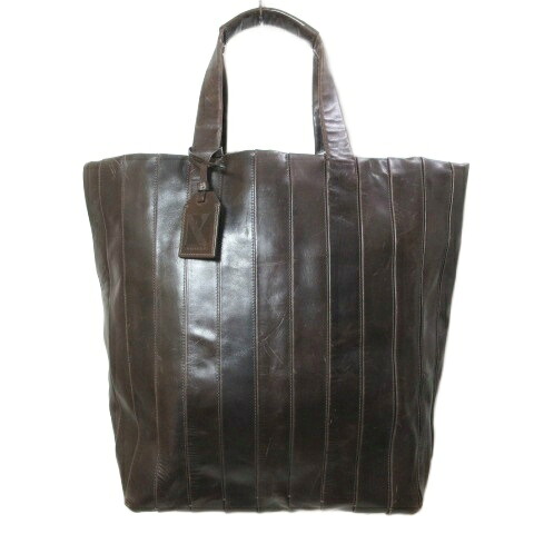 【中古】REED KRAKOFF リードクラッコフ レザートートバッグ 鞄 ラゲッジタグ付き添い人 A4納める うす暗い赤銅色 /X メンズ 【ベクター 古着】 260522
