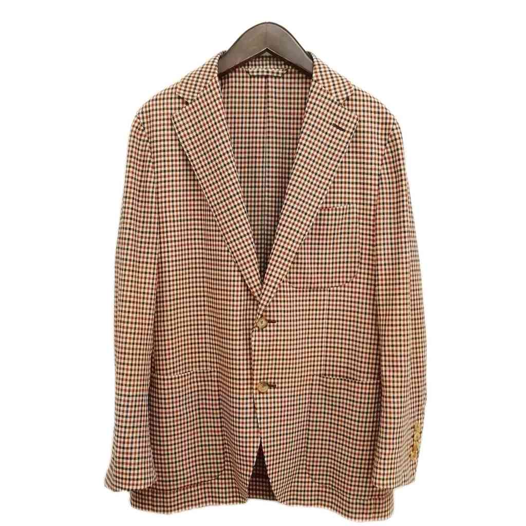 【中古】カルーゾ CARUSO 1122-343-5582 アローズ 火器野球クラブ読み合わせる シングル 2B 上衣 テーラード スポーツジャケット 美品 48 ベージュ系 メンズ 【ベクター 古着】 260518