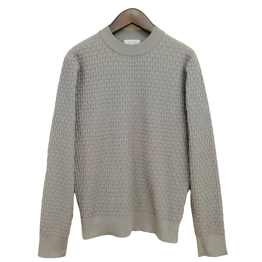 【中古】バーニーズニューヨーク BARNEYS NEW YORK ジャ差し固める 編み物 ティーシャツ ティーシャツ ポリエステル 美品 M 薄墨色 メンズ 【ベクター 古着】 260604