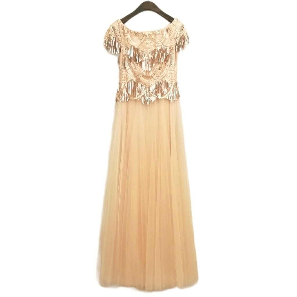 【中古】タダシショージ TADASHI SHOJI スパンコール フリンジ ロング ドレス ワンピース 4 ピンク系 レディース 【ベクトル 古着】 260612|ブランド古着ベクトルプレミアム店