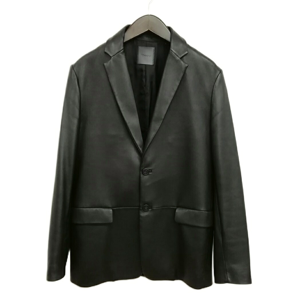 【中古】セオリー Theory 22AW CLINTON LA NAPPA NATURAL ナッパ レザー ジャケット テーラード ブレザー 38 ブラック メンズ 【ベクトル 古着】 260625｜ブランド古着ベクトルプレミアム店 26,715円