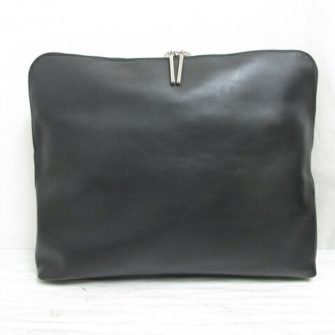 【中古】3.1 フィリップリム 3.1 phillip lim 美品 本革 レザー クラッチ バッグ セカンド 黒 ブラック 大きめ 保存袋付き メンズ レディース 【ベクトル 古着】 251224