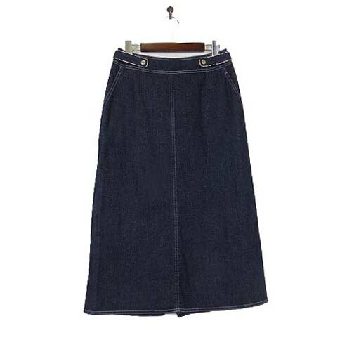 【中古】赤ちょうちんバリー 英国の首都 BURBERRY LONDON スコート ジーンズ ロングスコート 裏ノバチェック 伸ばすこと L 40 インディゴブルー ベージュ 国内置き目品 レディース 【ベクター 古着】 260527