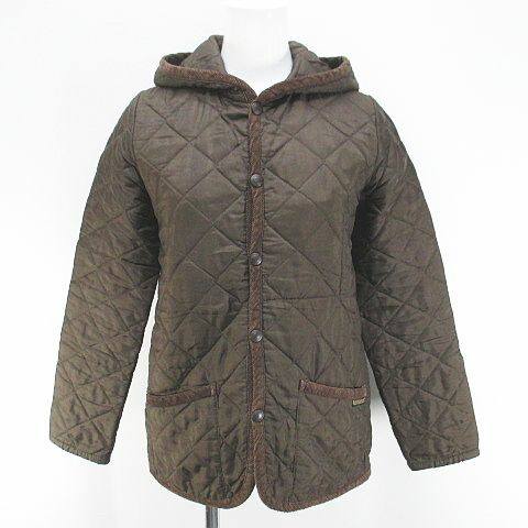 【中古】ラベンハム LAVENHAM WA-AW05 キルティングジャケット 中綿 34 茶系 ブラウン イギリス製 スナップボタン ポケット 裏地 レディース 【ベクトル 古着】 260210