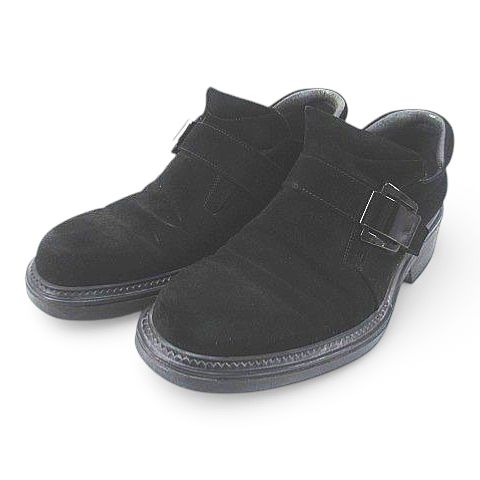 【中古】cesare paciotti チェザレ パチョッティ ビジネスシューズ ベルトデザイン 7 ブラック 黒系 スエード メンズ 【ベクトル 古着】 260223
