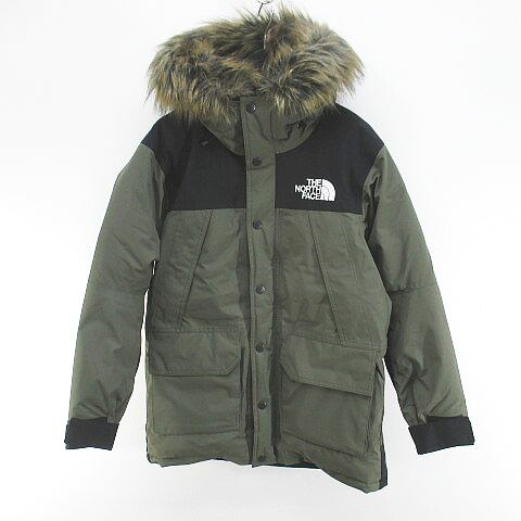 【中古】ザノースフェイス THE NORTH FACE アウトドア御召しもの ND91935 ゴアテックス GORE-TEX マウンテンダウンコート XS 緑系 緑であること ジップアップ ロゴタイプ 文字記号 刺しゅう 裏地 メンズ 【ベクター 古着】 260226