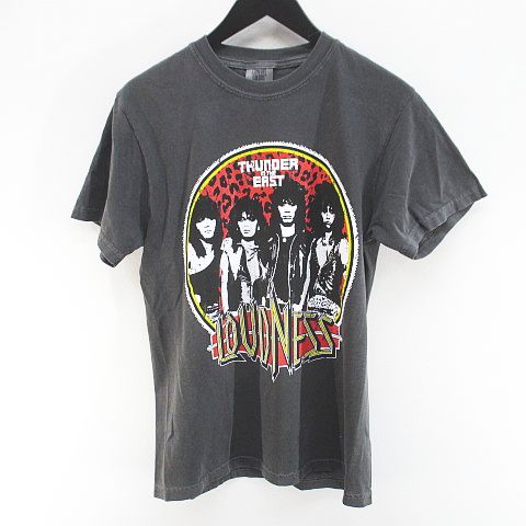 【中古】LOUDNESS THUNDER IN THE EAST 40周年記念ツアー 半袖 Tシャツ カットソー S 灰系 グレー プリント メンズ 【ベクトル 古着】 260329