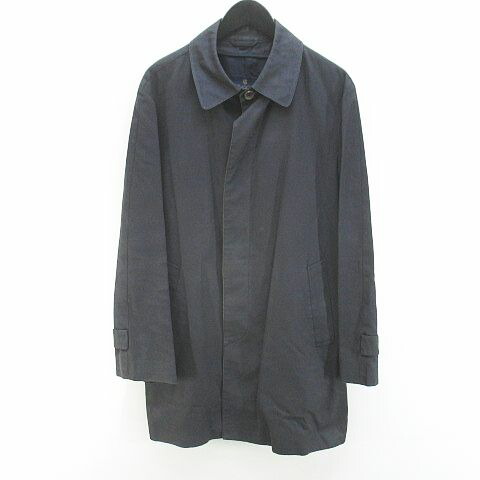 【中古】ブルックスブラザーズ BROOKS BROTHERS ステンカラーコート ミドル丈 比翼 M 紺系 ネイビー ボタン ポケット 裏地 無地 メンズ 【ベクトル 古着】 260330 5,920円