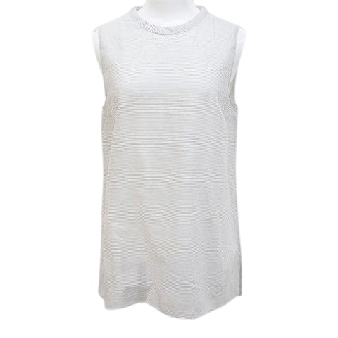 【中古】ブルネロクチネリ BRUNELLO CUCINELLI 間借り人柄 ノースリーブ プルオーバー トップ 緑系 緑であること うしろ側名取り草 透け感 イタリア製 レディース 【ベクター 古着】 260601