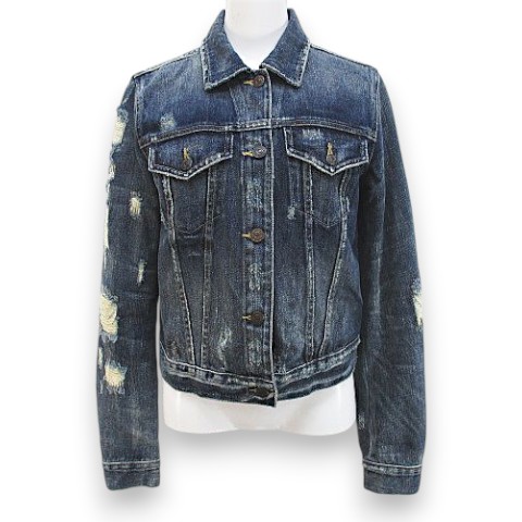 【中古】ジーンズ\u0026提供 ラルフローレン DENIM \u0026 SUPPLY RALPH LAUREN ジーンズ 上衣 L/G 青系 インディゴブルー 不都合 編み目 工業 名取り草 レディース 【ベクター 古着】 260601