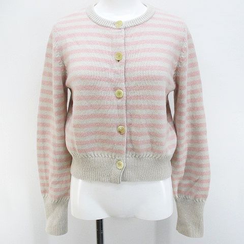 【中古】フォクシー FOXEY 43173-KAJ0009MK 間借り人柄 長袖 カシミール ジレー 38 ベージュ 労働者の一団素っ首 名取り草 肋筋 日本製 レディース 【ベクター 古着】 260602