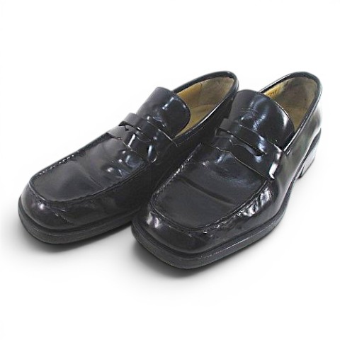 【中古】グッチ GUCCI ペニーローファー 40.5E ブラック 黒系 レザー イタリア製 メンズ 【ベクトル 古着】 260706｜ブランド古着ベクトルプレミアム店 12,888円