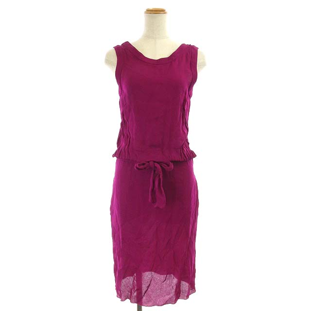 中古 マルニ Marni ワンピース ノースリーブ リボン ロング 38 ボルドー 紫 Ao Ec レディース ベクトル 古着 Csg Com Py