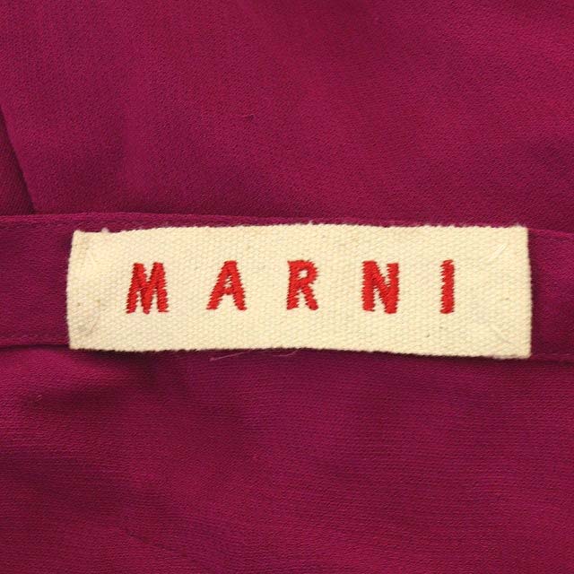 中古 マルニ Marni ワンピース ノースリーブ リボン ロング 38 ボルドー 紫 Ao Ec レディース ベクトル 古着 Sgcc Bm