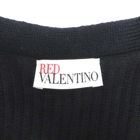 中古 レッド ヴァレンティノ Red Valentino ワンピース ニット 長袖 ひざ丈 チュール S 紺 ネイビー Tk Ec レディース ベクトル 古着 Alittlepeaceofmind Co Uk