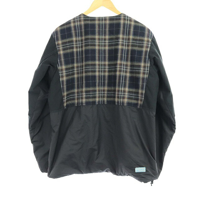 中古 アイ ジュンヤワタナベマン コムデギャルソン ジュンヤマン Eye Junya Watanabe Man Karrimor カリマー Ad2019 19aw Gust Crew Jk 中綿ジャケット アウター ノーカラー ガストクルー チェック 切替 M 黒 ブラック Kh メンズ ベクトル 古着 210928 Liceochiloe Cl