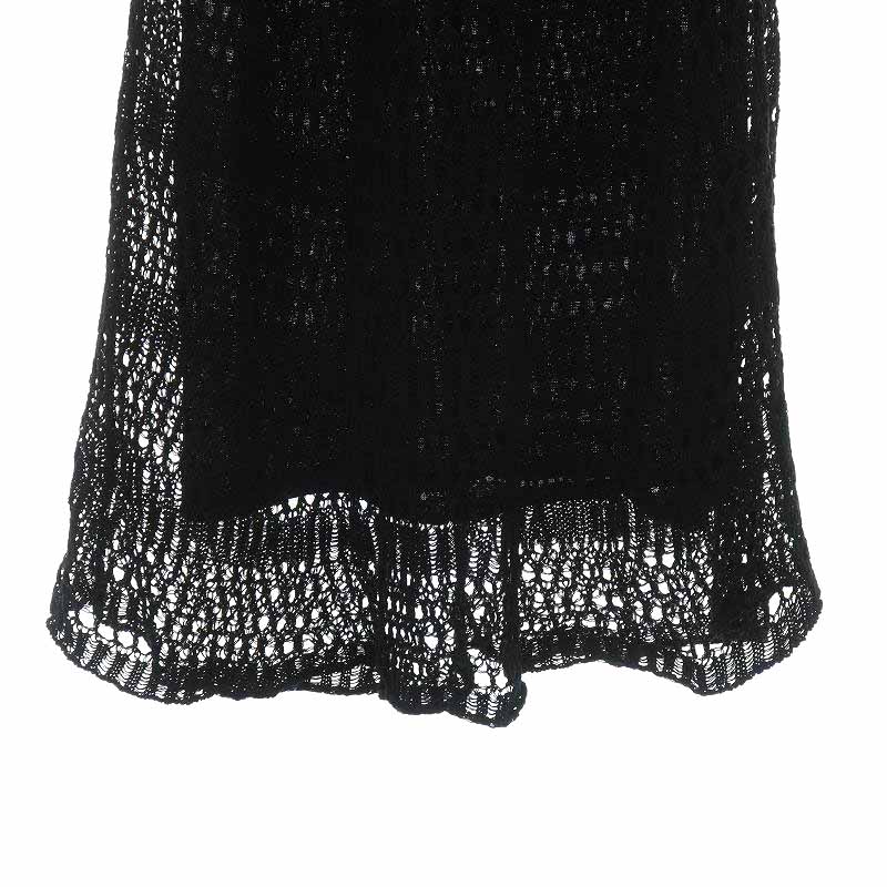 未使用品 セオリー Theory 22SS TISSAGE LACE KNIT SK ニットスカート フレアスカート ロング メッシュ 編み込み S 黒 ブラック YI25 レディース 220926 ボトムス | casey.co.nz