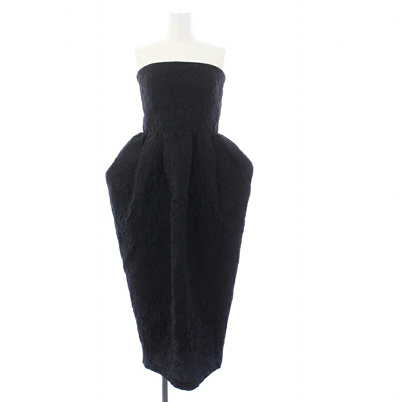 【中古】シーニュ cygne ベアトップワンピース Jacques ドレス ロング 1 S 黒 ブラック /KH レディース 【ベクトル 古着】 250113