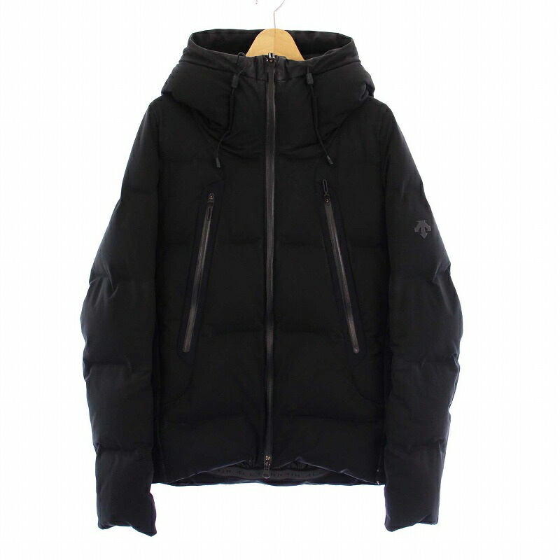 【中古】デサント DESCENTE オルテライン ALLTERRAIN 水沢ダウン ダウンジャケット フーディ アウター S 黒 DAMMGK30U /KH メンズ 【ベクトル 古着】 250603