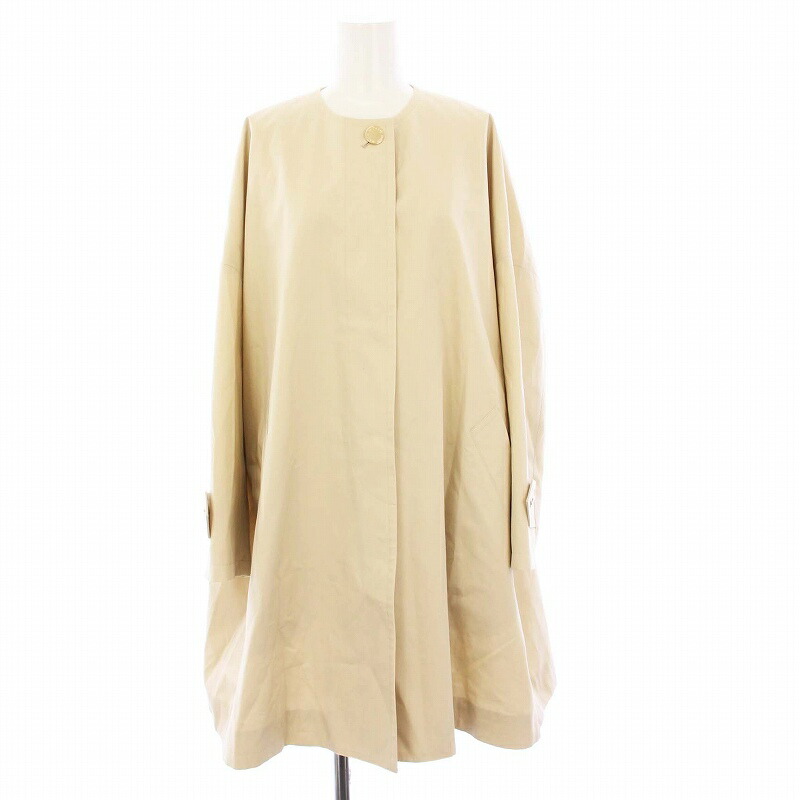 【中古】マッキントッシュ 英国の首都 MACKINTOSH LONDON 24SS ROSLEY ウエザーコットンノーカラーコート アウター 二分の一丈 38 ベージュ G5A24-004-40 /KH レディース 【ベクター 古着】 250709