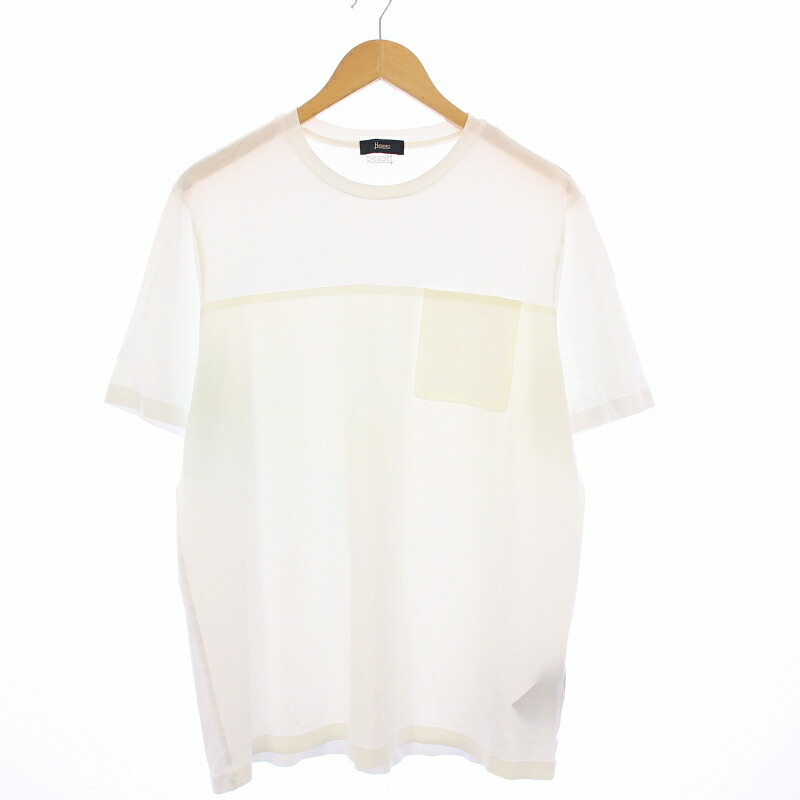 【中古】地獄ノ HERNO 23SS NEW地獄ノ 伸ばすことティーシャツティーシャツ カットソー 半袖 50 白 JG000162U /KH メンズ 【ベクター 古着】 250730 Tシャツ・カットソー-メンズファッション-トップス