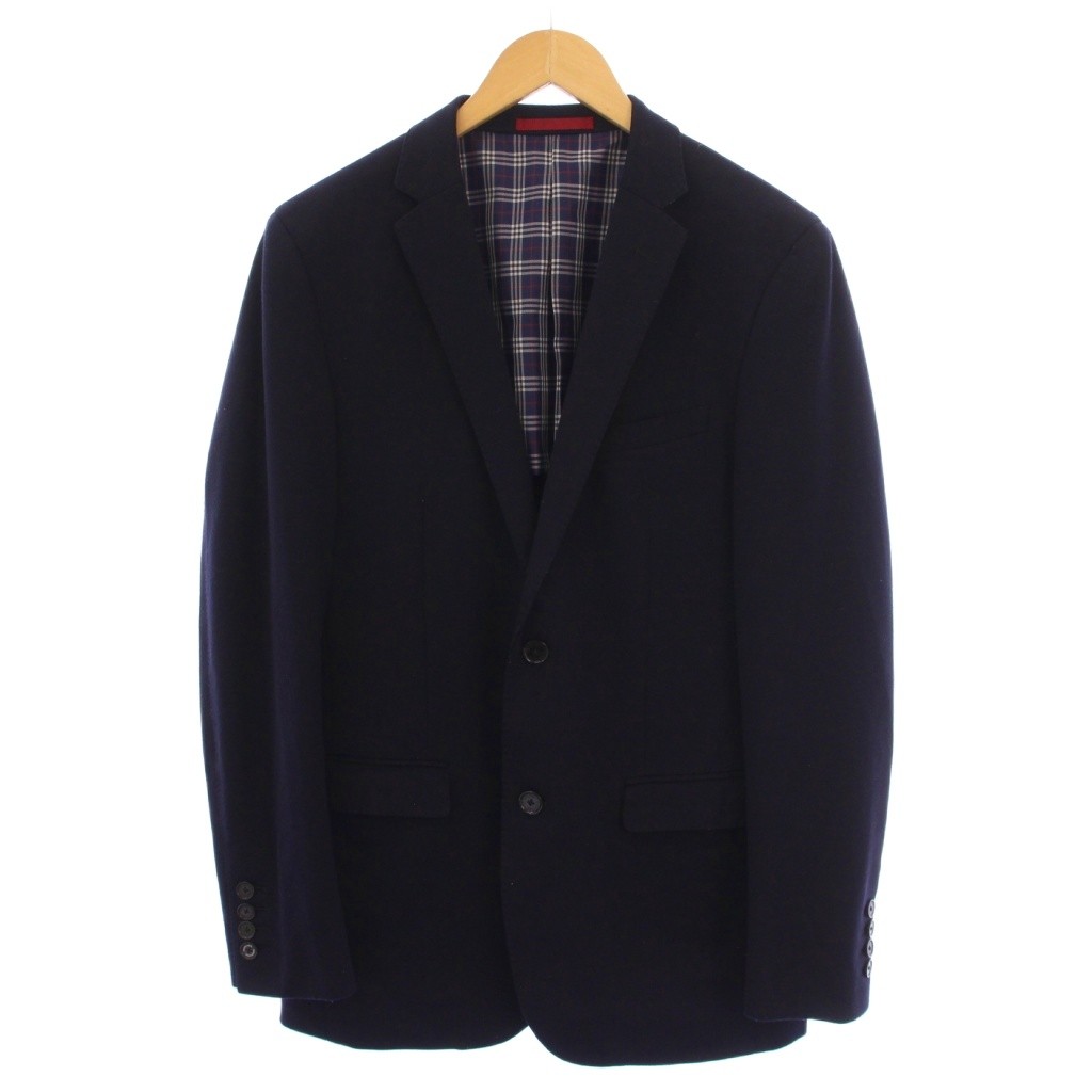 クレストブリッジブラックレーベル　シアサッカーテーラードジャケットLネイビー クレストブリッジブラックレーベル シアサッカーテーラード
