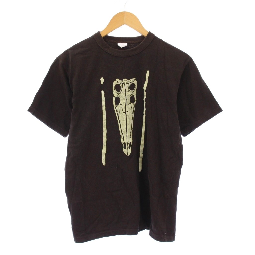 【中古】フリーホイーラーズ FREEWHEELERS GHOST RANCH Tシャツ カットソー 半袖 プリント M ブラウン /KH メンズ 【ベクトル 古着】 250902