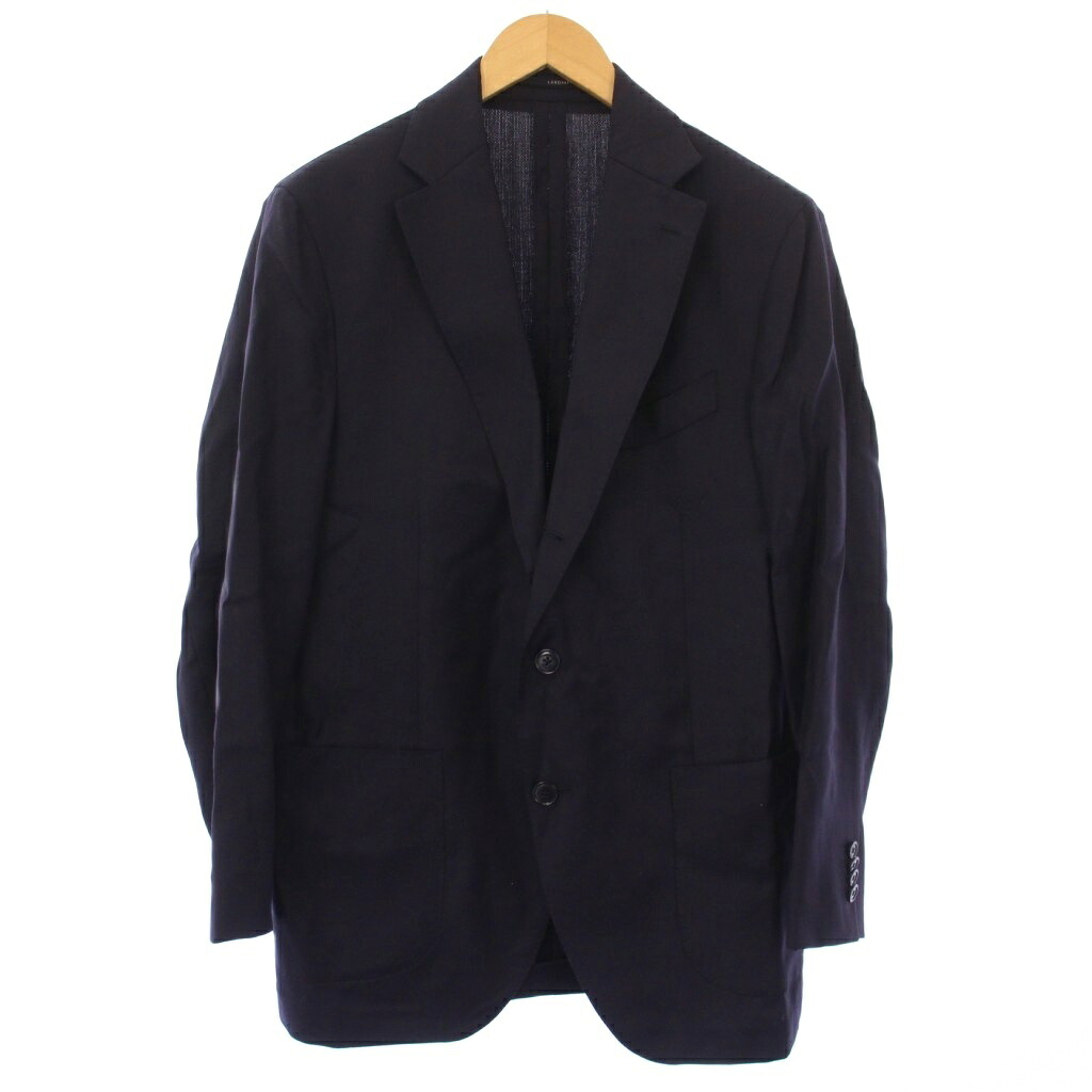 【中古】ラルディーニ LARDINI テーラードジャケット シングル ウール 50 7REG ネイビー JS0526AQ /KH ▲H メンズ 【ベクトル 古着】 250908