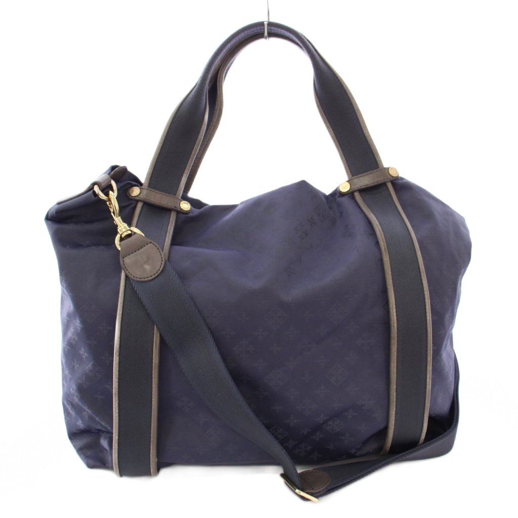 【中古】ラシット RUSSET ハンドバッグ トートバッグ ショルダーバッグ 2WAY 総柄 紺 /TK レディース 【ベクトル 古着】 250918