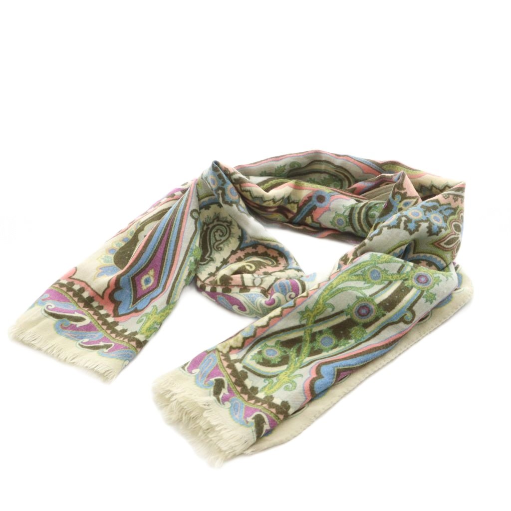 楽天市場】エトロ ETRO ストール ペイズリー パープル マルチ