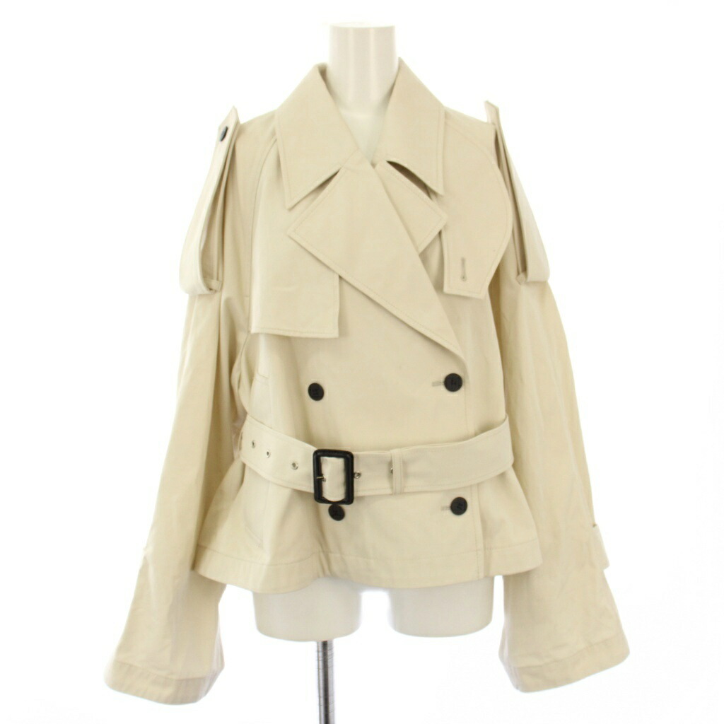 【中古】アドーア ADORE ユニーフ UNiPH 24AW ハイツイストチノジャケット トレンチコート ショート 1 ベージュ 531-5150072 /TK レディース 【ベクトル 古着】 251003