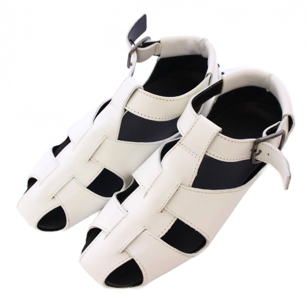 【中古】未使用品 ペリーコ PELLICO SUNNY グルカサンダル ストラップ レザー フラット 35 白 ホワイト PG23-2003 /BB レディース 【ベクトル 古着】 251017
