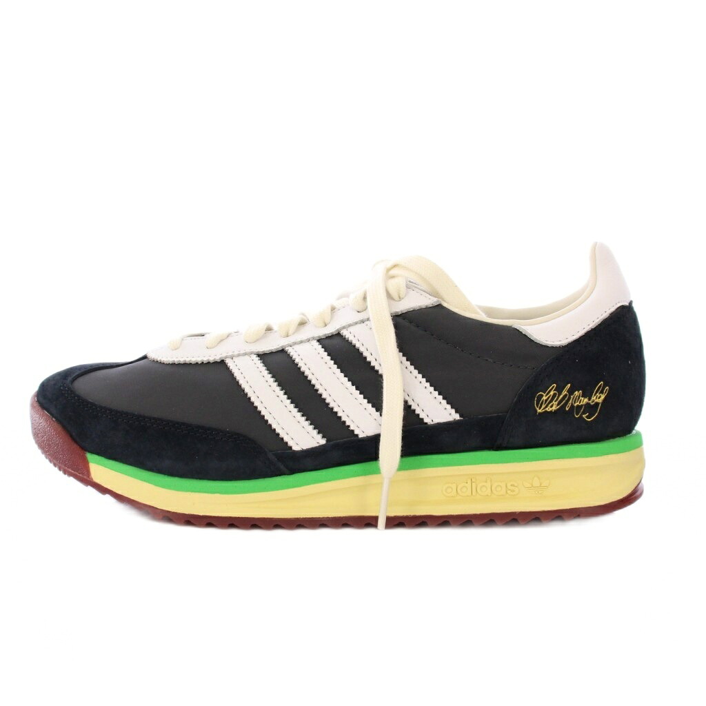 【中古】未当て嵌める品 アディダスオリジナルス adidas originals Bob Marley SL 72 RS One Love Core Black Cloud White Off White SL72 RS 一優しいこと 中核グループ黒いこと クラウドホワイト 象牙色 スニーカー US10 28珊 曳き船付き添い人 JR7973 /BB メンズ 【ベクター 古着】 251109