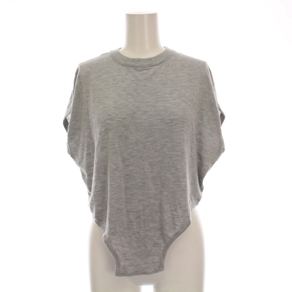 【中古】アリスオリビア alice + olivia CLASSICS ニット カットソー 半袖 XS グレー 65203-1-80803 /YM レディース 【ベクトル 古着】 251111