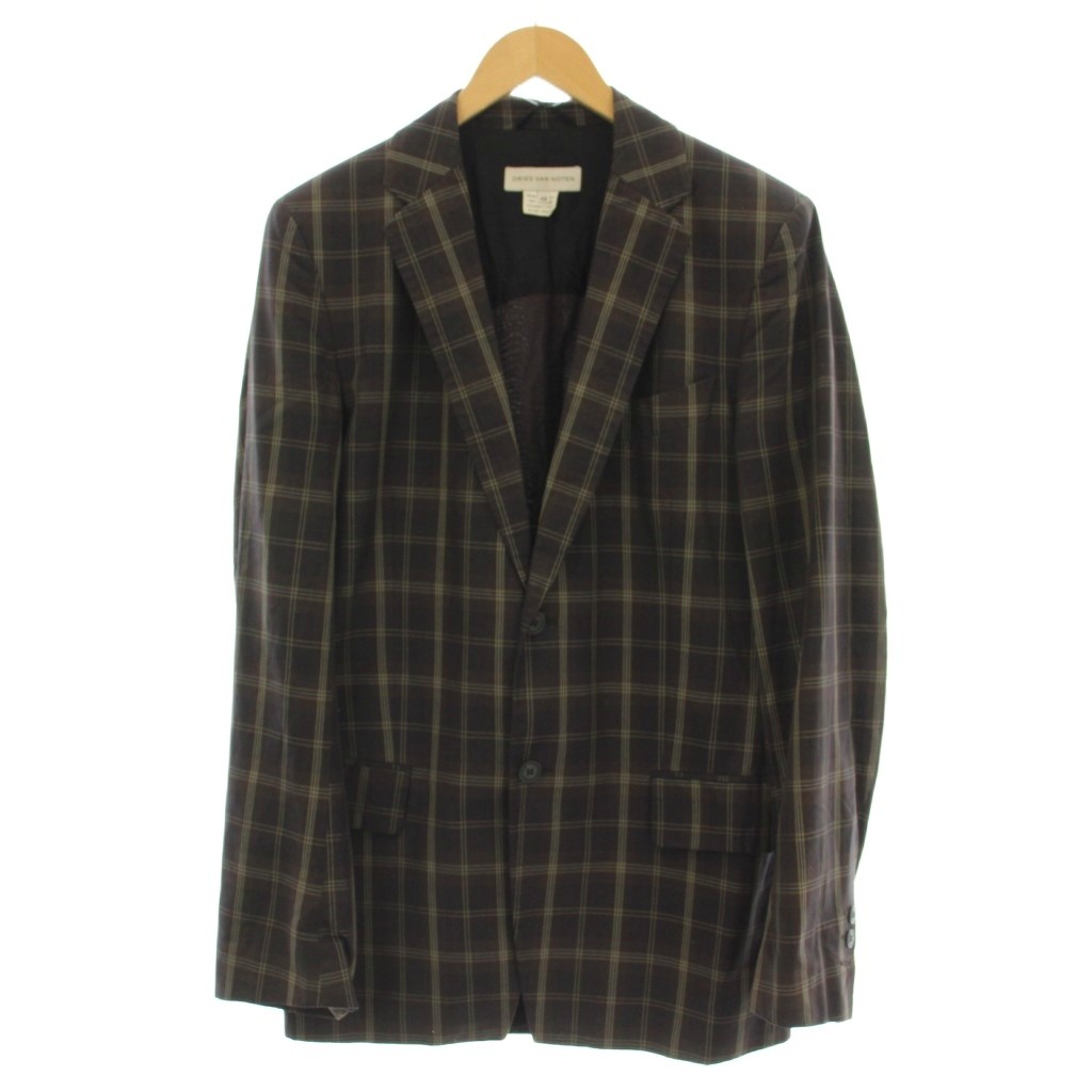 【中古】ドリスヴァンノッテン DRIES VAN NOTEN ライカ期 照合のしるし テーラードジャケット スポーツジャケット 背抜き 46 茶 赤銅色 3151-1418 /☆G メンズ 【ベクター 古着】 251107