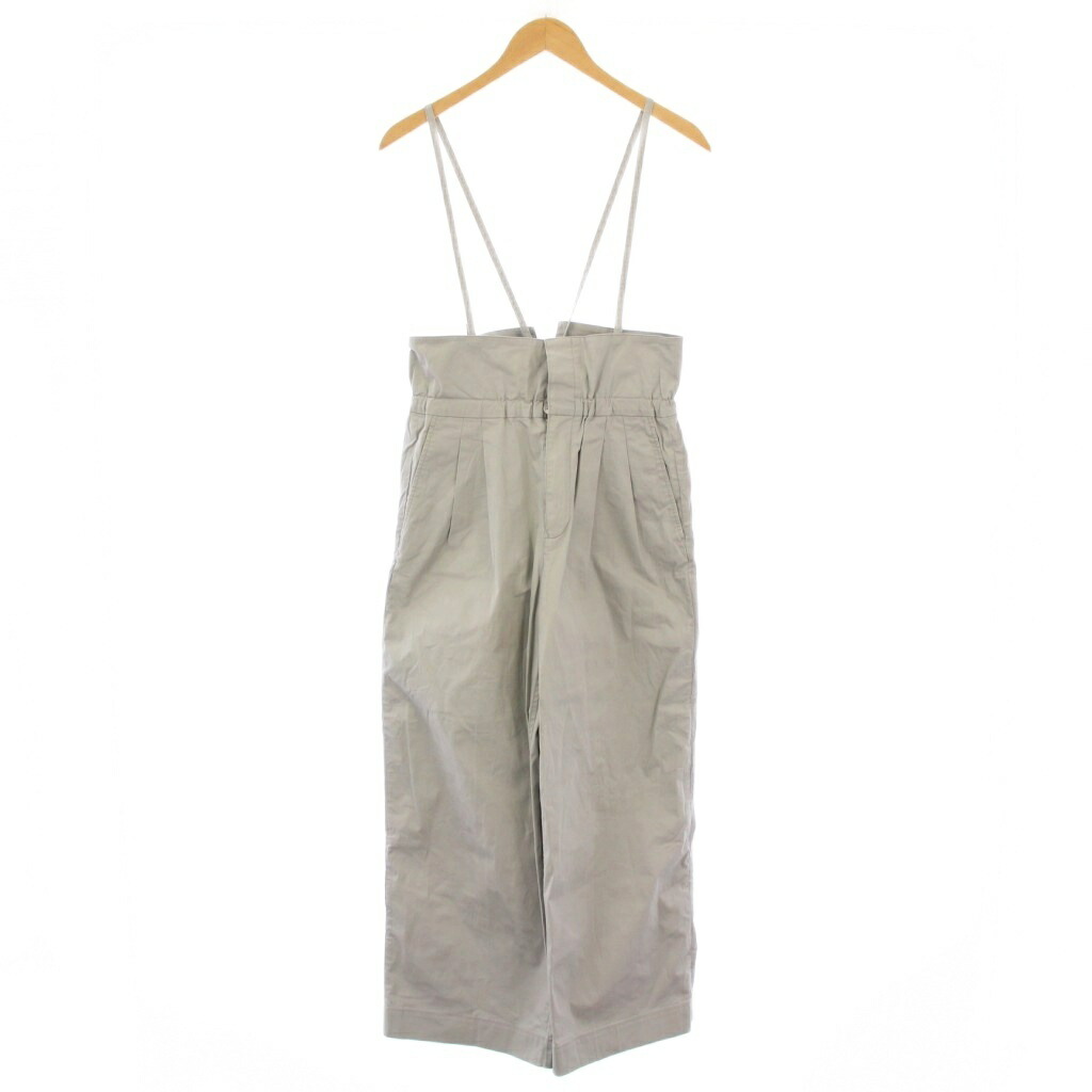 【中古】ドゥロワー Drawer 24SS サロペット ワイドパンツ ジップフライ バックリボン 34 グレー /BB レディース 【ベクトル 古着】 251109