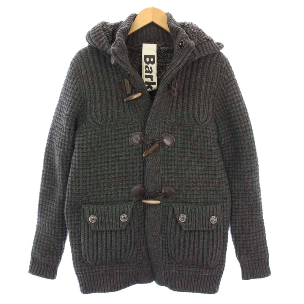 【中古】バーク Bark ニットジャケット ダッフルコート アウター フード S グレー 37-3309065 /TK メンズ 【ベクトル 古着】 251128