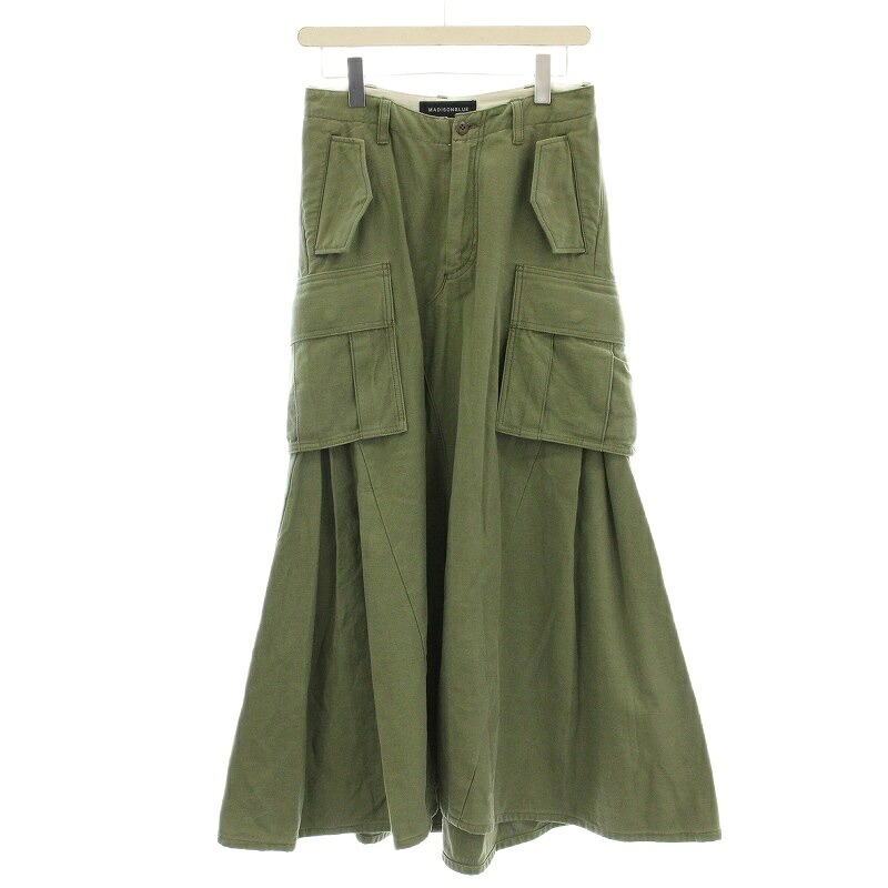 【中古】マディソンブルー MADISONBLUE CARGO LONG カーゴ ロング スカート フレアスカート 01 カーキ MB224-6008 /☆G レディース 【ベクトル 古着】 251125|ブランド古着ベクトルプレミアム店