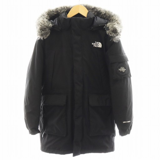 【中古】ザノースフェイス THE NORTH FACE McMURDO DOWN JACKET 落ち込む上衣 ロゴタイプ アウター 150糎 黒 黒いこと NJ1DK59S /AN66 ▲H キッズ 【ベクター 古着】 251202