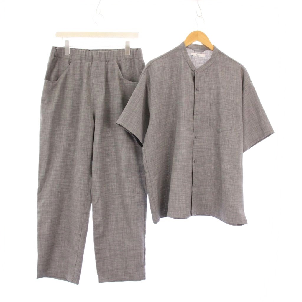 【中古】ジャーナルスタンダード レリューム JOURNAL STANDARD relume 25SS TECH CANVAS セットアップ 半袖シャツ パンツ スラックス M グレー 25051464021010 /KH メンズ 【ベクトル 古着】 251203