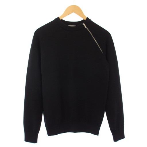 【中古】ディオールオム Dior HOMME 編み物 プルオーバー 労働者の一団のど首 長袖 ジップ XS 黒 黒いこと 863M631ZT904 /TK ▲H メンズ 【ベクター 古着】 260112