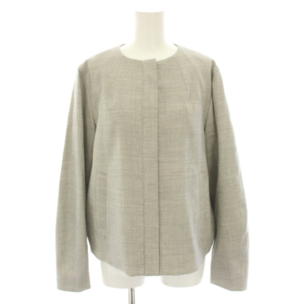 【中古】ソージュ SOEJU ストレッチファインノーカラージャケット アウター M グレー S-00-JK-026 /YT レディース 【ベクトル 古着】 251215