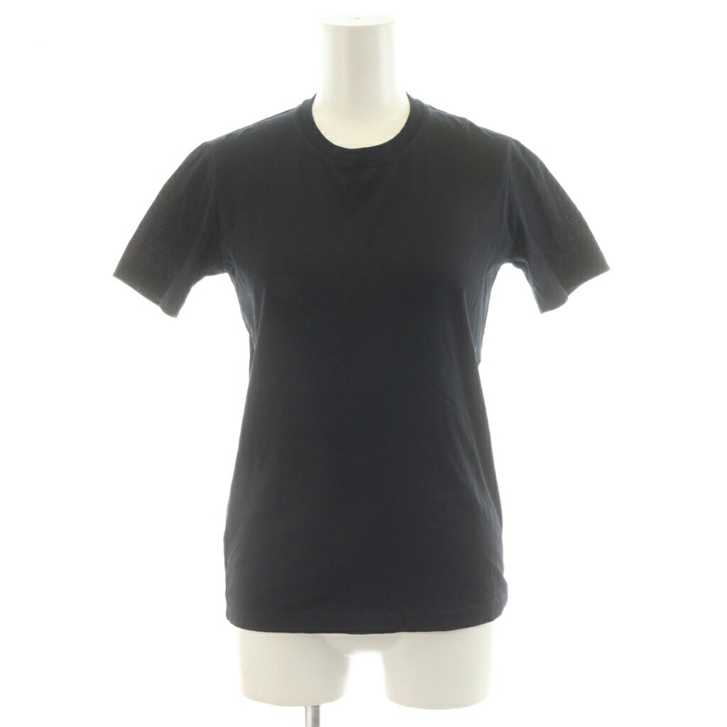 【中古】プラダ PRADA ティーシャツ カットソー 半袖 綿織物 S 黒 黒いこと 35570S112 /AN67 レディース 【ベクター 古着】 251219