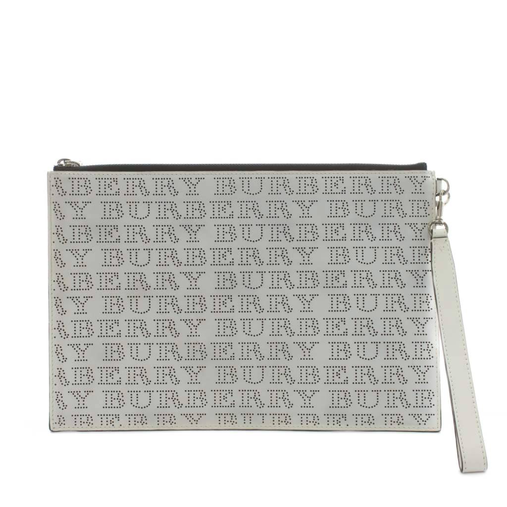 【中古】赤ちょうちんバリー BURBERRY クラッチペダル御徒面子 寄りあい御徒面子 なめし革 ロゴタイプ 白 白いこと /AN7 レディース 【ベクター 古着】 251218