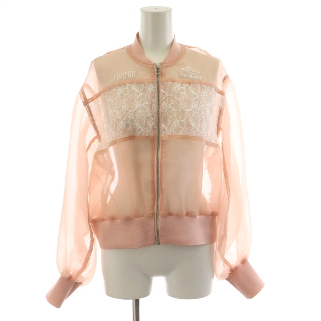 【中古】ファーファー furfur × アンブロ Umbro シアートラックブルゾン ジャケット レース F ピンク RWFJ244004 /AN51 レディース 【ベクトル 古着】 251218