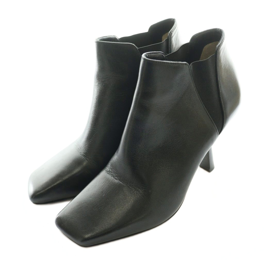 【中古】ジミーチュウ JIMMY CHOO マルセリン Marcelin レザーサイドゴアショートブーティ ブーツ 34 黒 ブラック /SS ■OS レディース 【ベクトル 古着】 251223