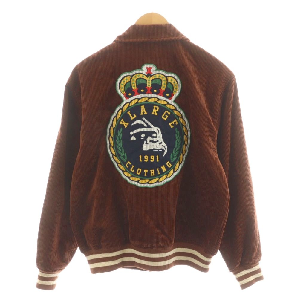 【中古】エクストララージ X-LARGE EMBROIDERY EMBLEM CORDUROY JACKET コーデュロイジャケット ロゴ 刺繍 S 茶 ブラウン 101213021003 /AN72 メンズ 【ベクトル 古着】 251225｜ブランド古着ベクトルプレミアム店