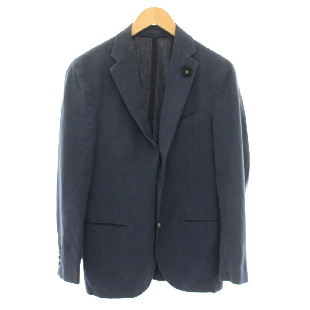 【中古】ラルディーニ LARDINI テーラードジャケット シングル ラペルピン付き 46 紺 ネイビー 318AMQ16 /YT メンズ 【ベクトル 古着】 251226