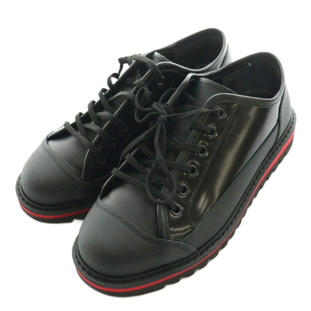 【中古】オニツカタイガー Onitsuka Tiger ブルッチャー ロー BLUCHER LO スニーカー レザー US4 22.5cm 黒 ブラック 1183C414 /SS ■OS レディース 【ベクトル 古着】 260108