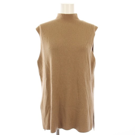 【中古】セオリー Theory MERCER WOOL CASH MOCKNECK SHELL ニット セーター ノースリーブ ハイネック S ベージュ 01-1301706-325-902 /TK レディース 【ベクトル 古着】 260108